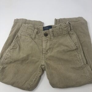 Polo Ralph Lauren Green Label Size 4/4T Corduroy  Khaki Color Button Back Pocket